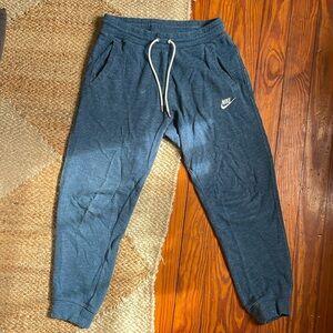 Blue Nike jogger pants